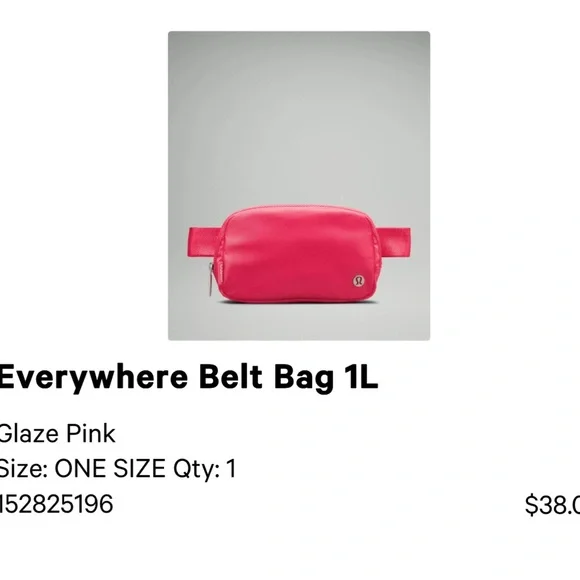 Lululemon Everywhere Belt Bag 1L in Glaze Pink - Picture 3 of 4